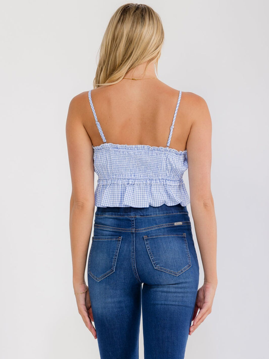 Plaid Peplum Top