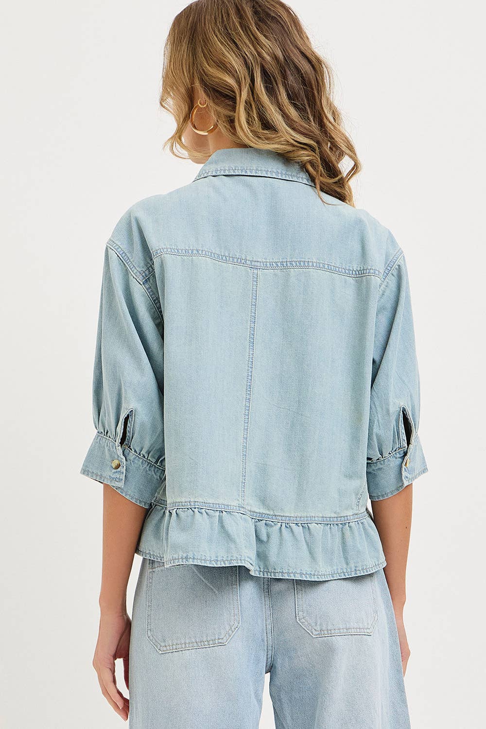 CASUAL EVERYDAY WEAR  WASHED DENIM SHIRT