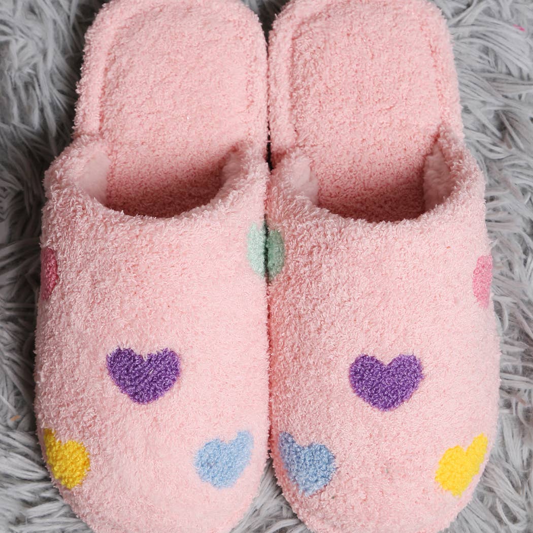 Multi Color Heart Luxury Soft Home Slippers