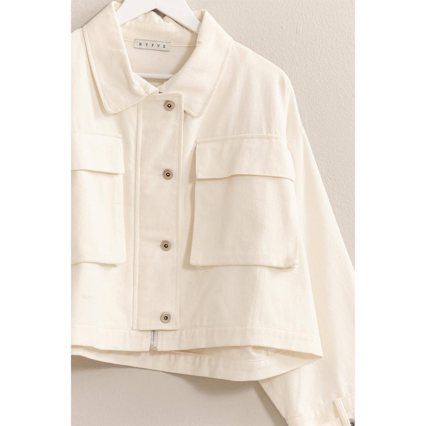 Brushed Twill Cropped Jacket