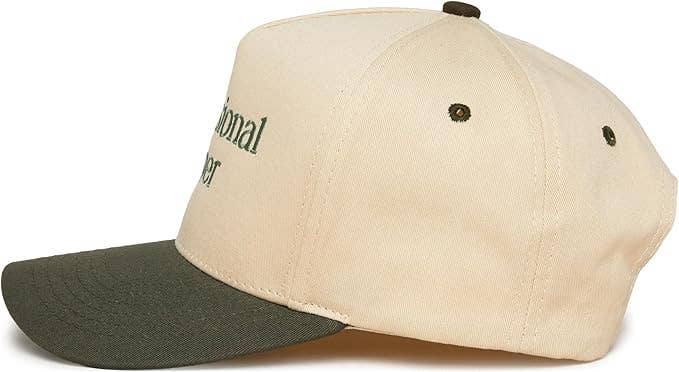 2-Tone Embroidered Cap - Professional Yapper - Olive/Beige