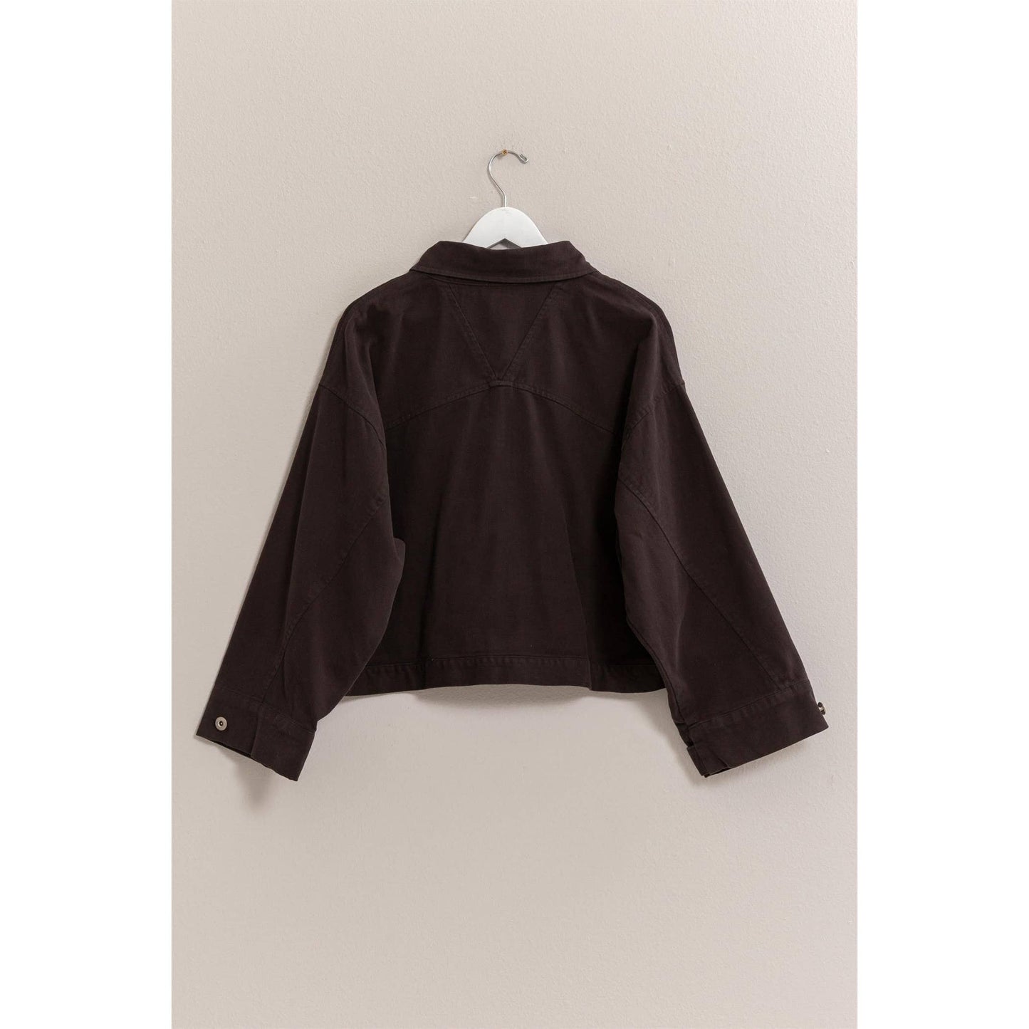 Brushed Twill Cropped Jacket