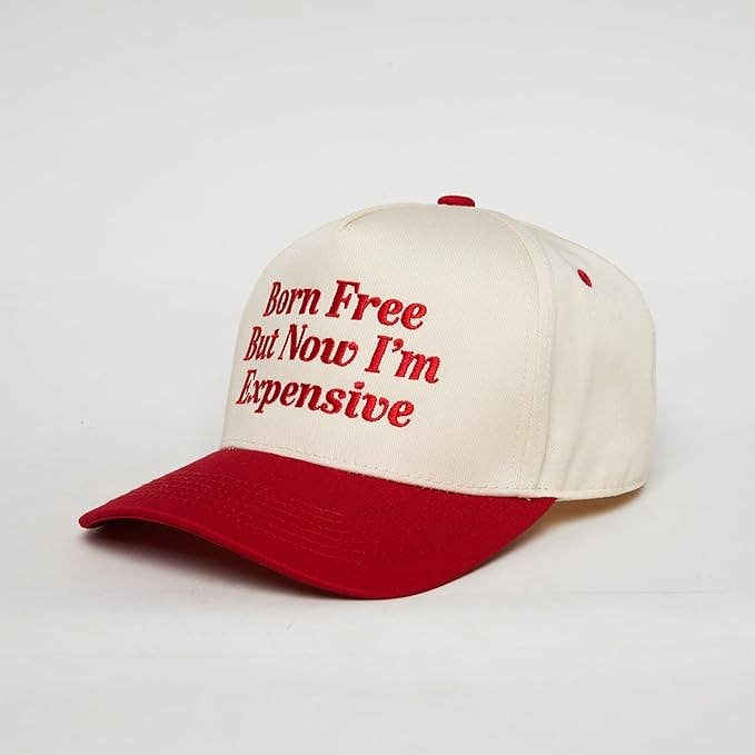 2-Tone Cap - Born Free But Now I'm Expensive - Red/Beige