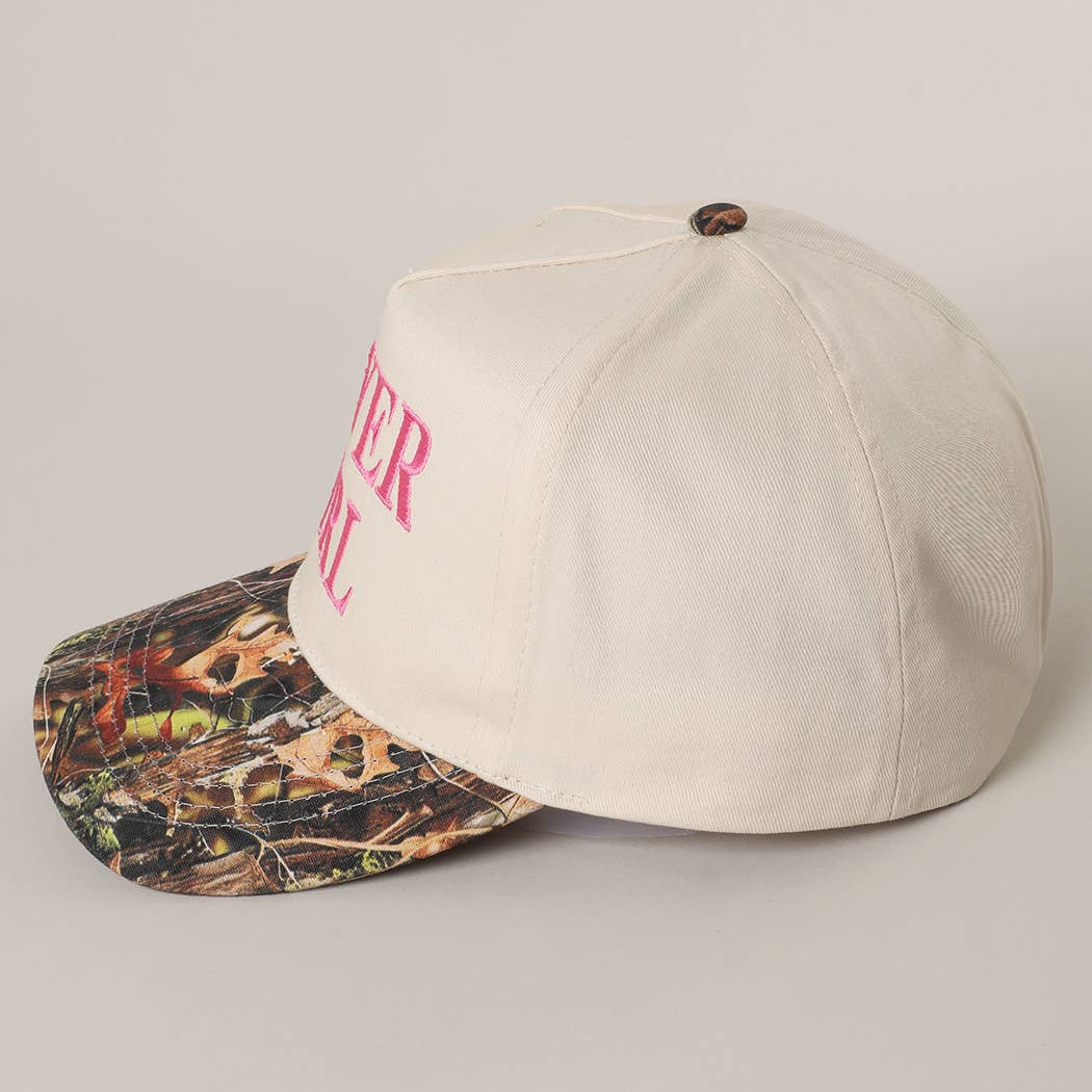 LOVER GIRL Embroidery Camouflage Trucker