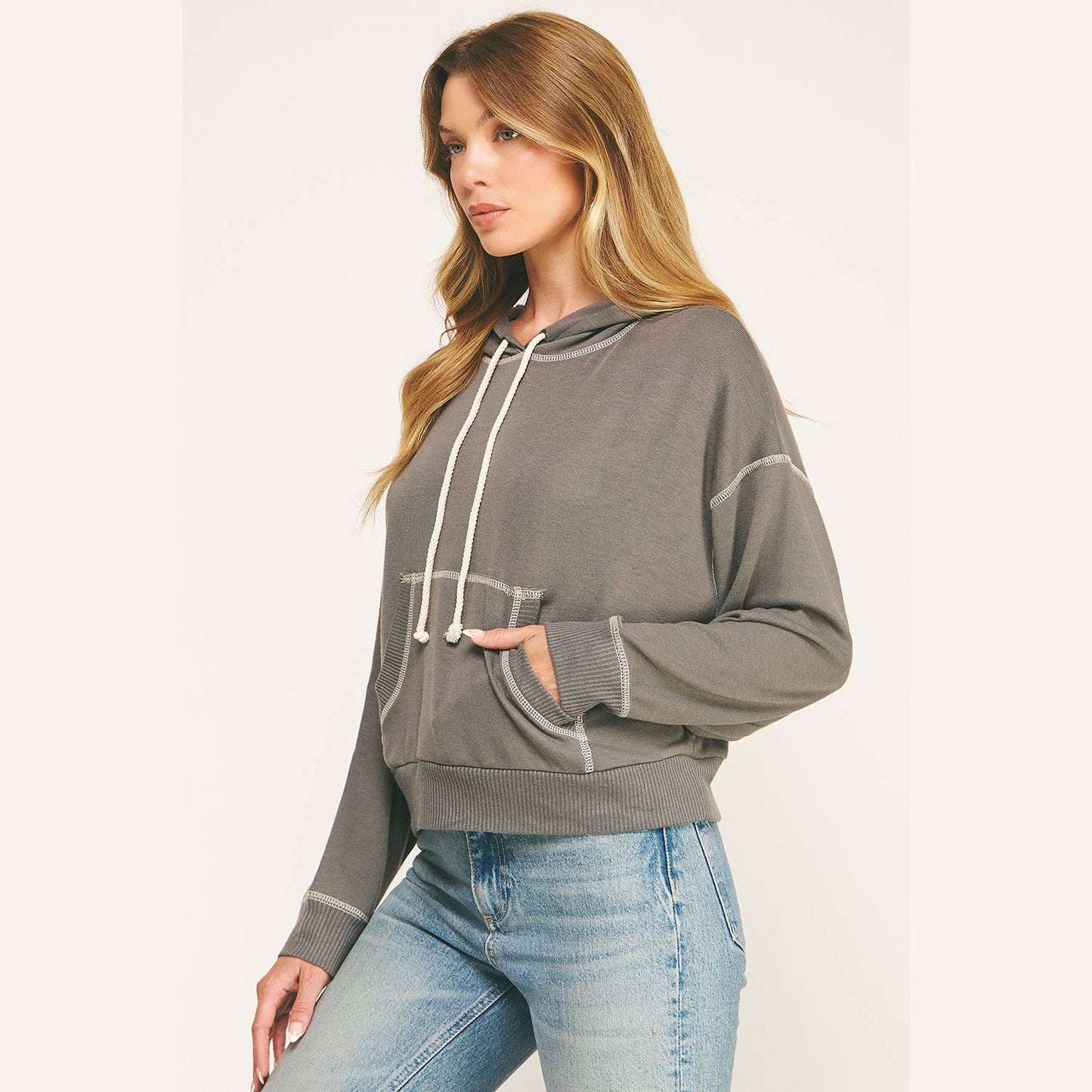 URBAN COZY CUFFED HOODIE PULLOVER