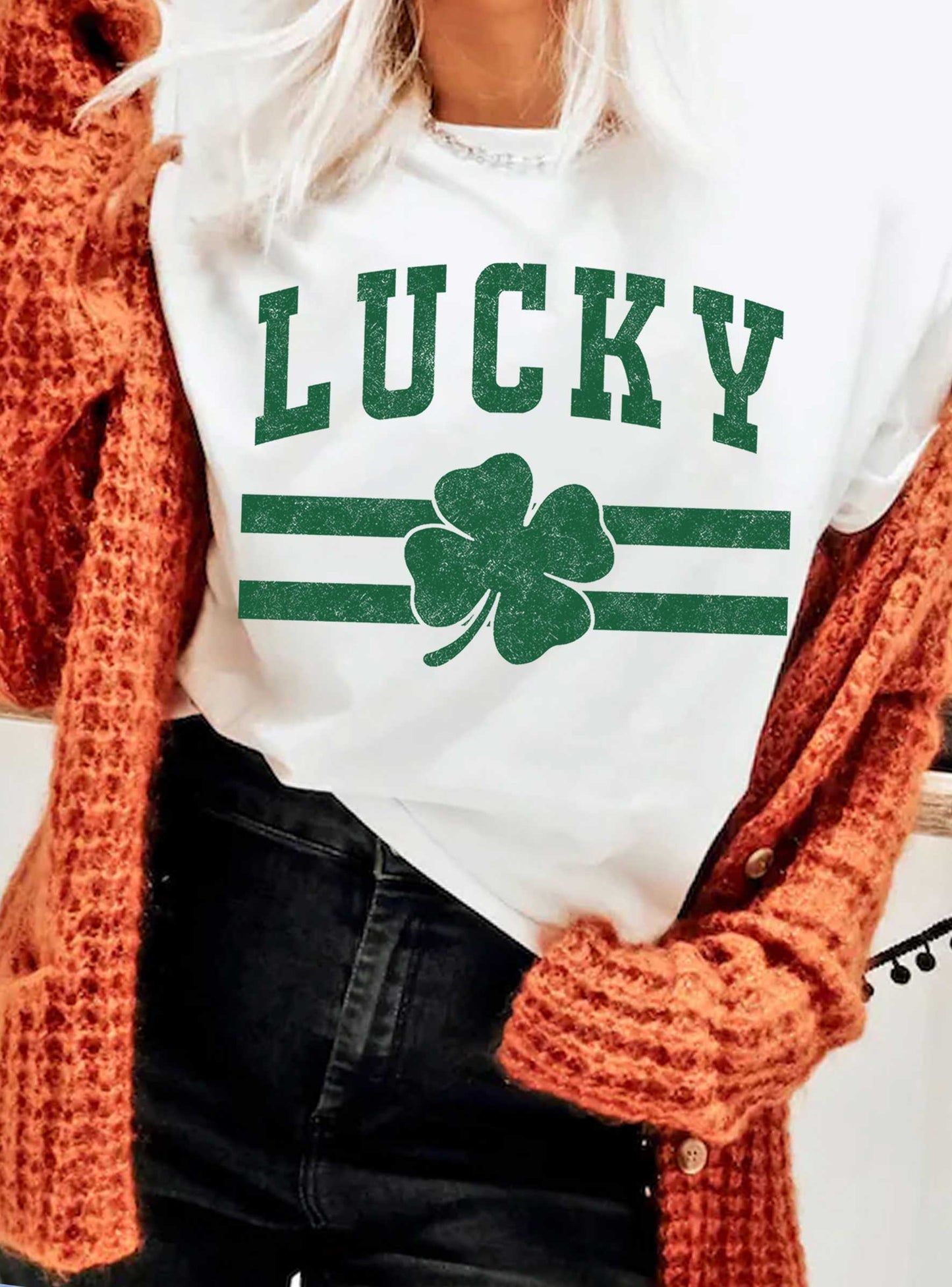 LUCKY CLOVER GRAPHIC T SHIRTS