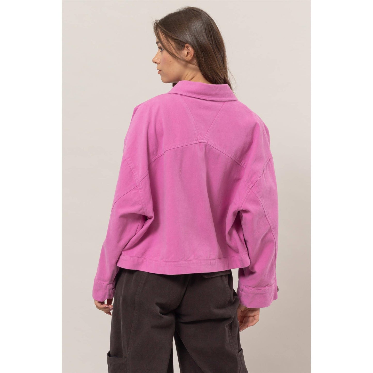 Brushed Twill Cropped Jacket