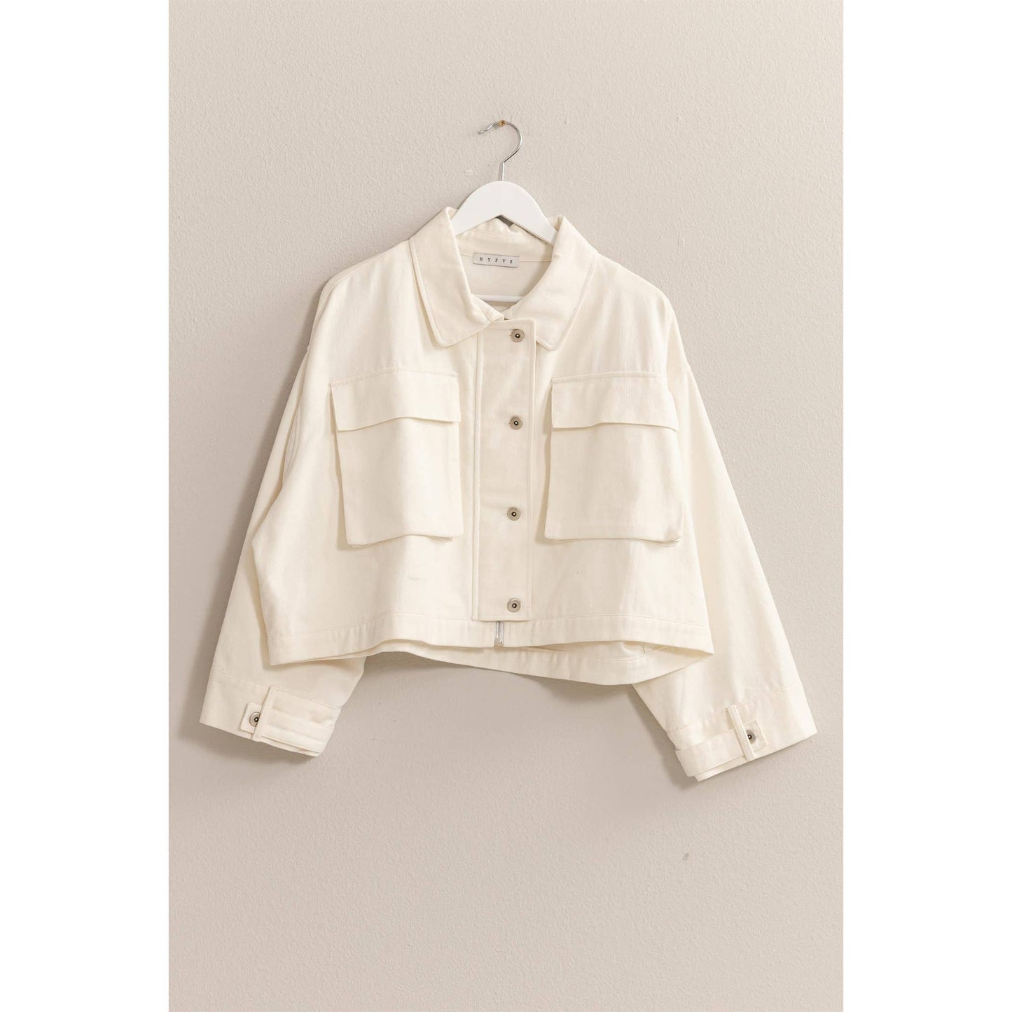 Brushed Twill Cropped Jacket