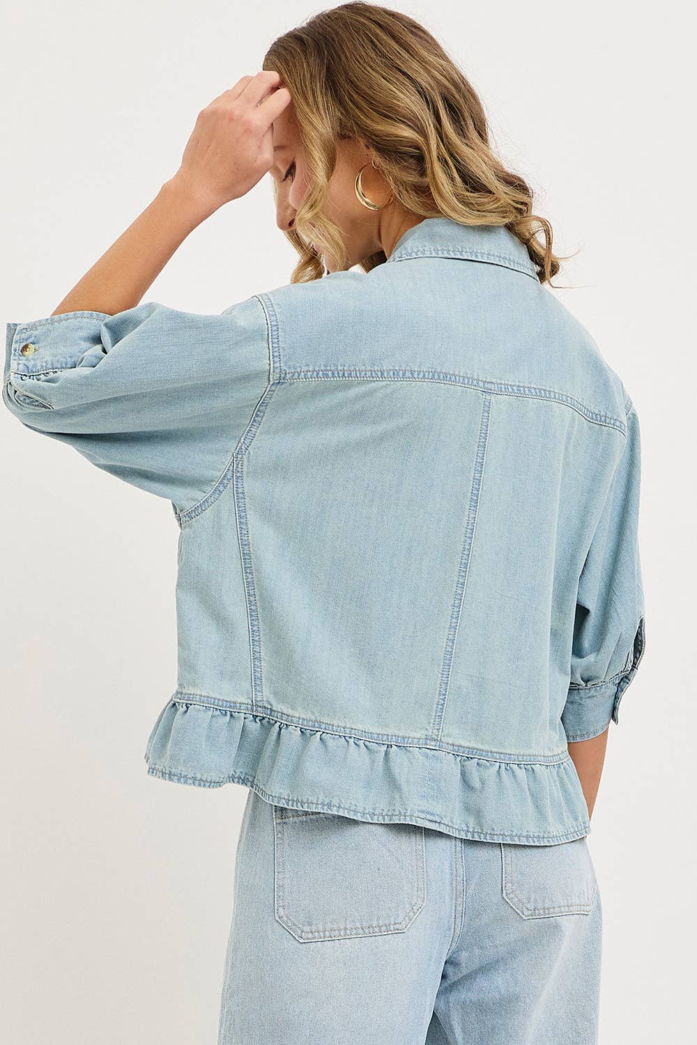 CASUAL EVERYDAY WEAR  WASHED DENIM SHIRT