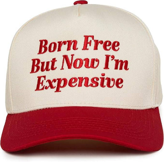 2-Tone Cap - Born Free But Now I'm Expensive - Red/Beige