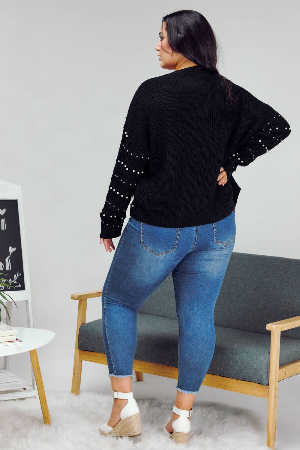 PLUS PRINTED LONG SLEEVE CARDIGAN