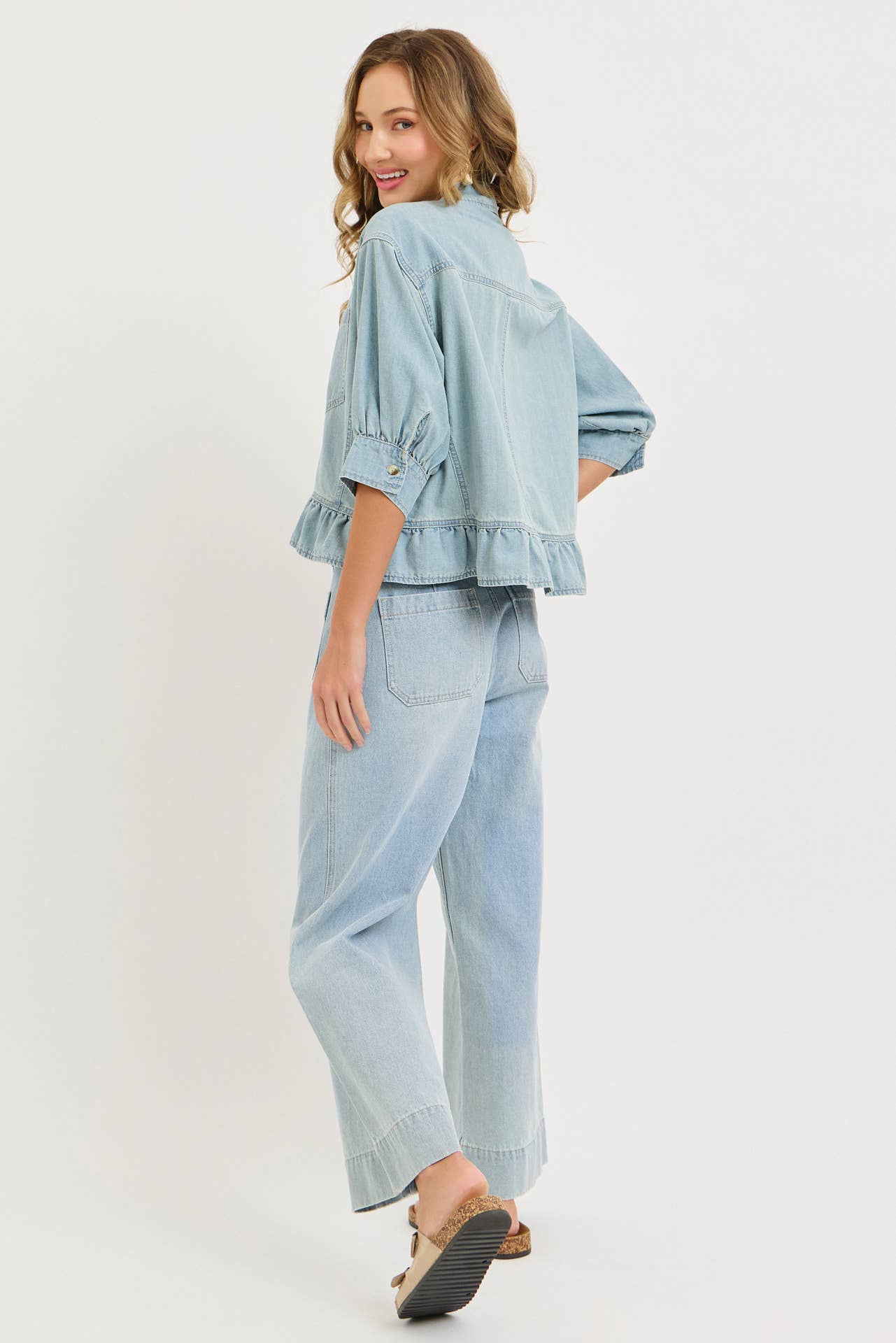 CASUAL EVERYDAY WEAR  WASHED DENIM SHIRT