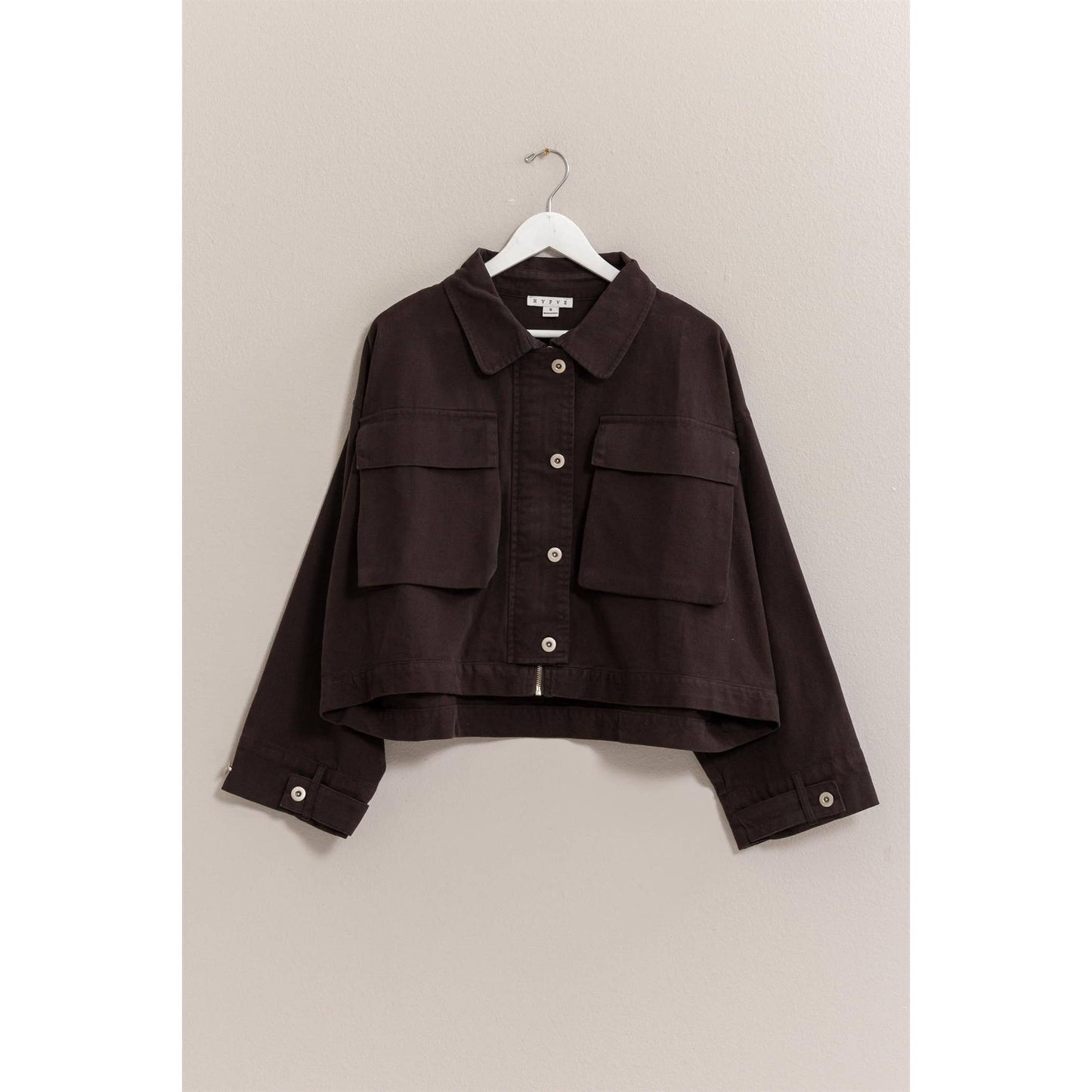 Brushed Twill Cropped Jacket