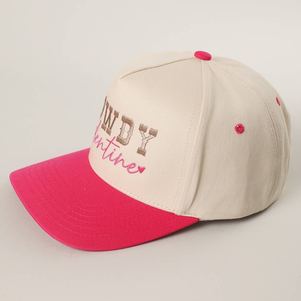 Howdy Valentine Embroidery Two-Tone Trucker Hat