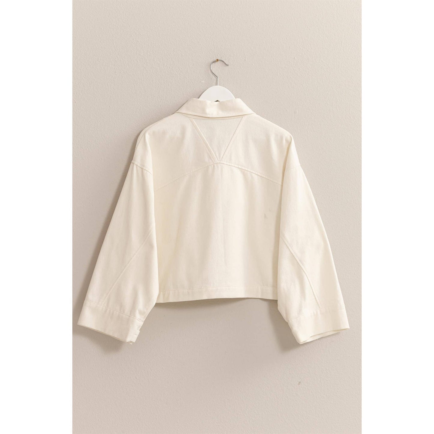 Brushed Twill Cropped Jacket