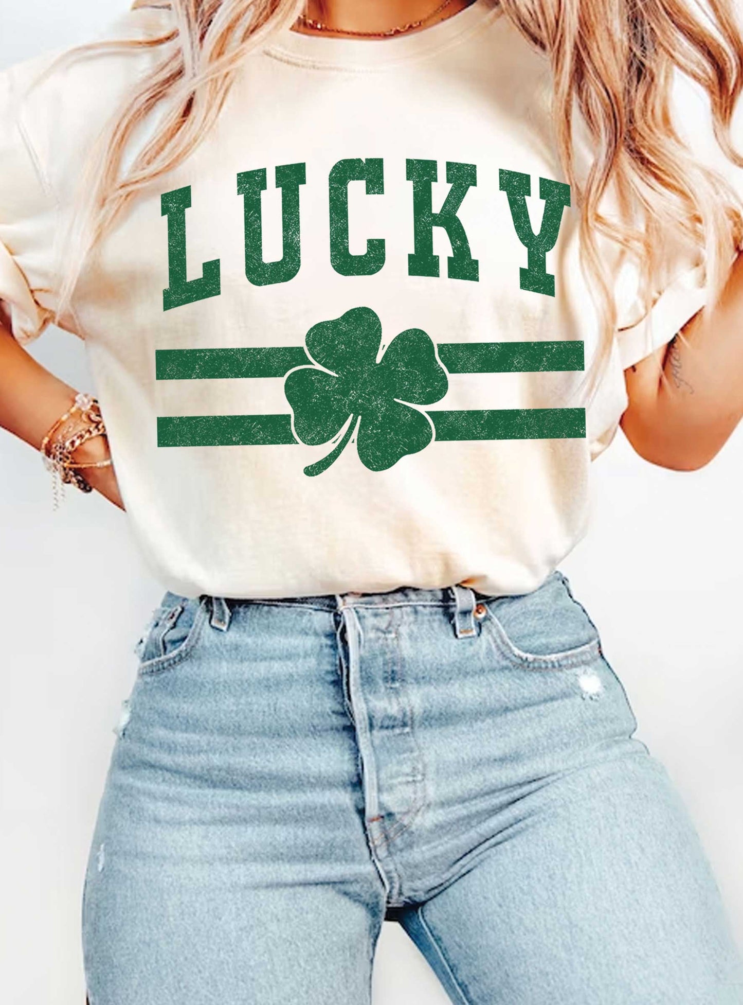 LUCKY CLOVER GRAPHIC T SHIRTS