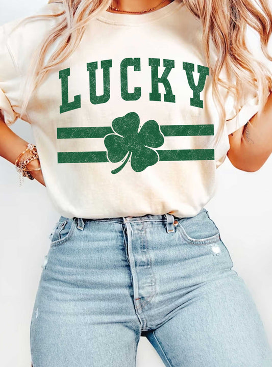 LUCKY CLOVER GRAPHIC T SHIRTS